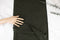 Heather Dark Green Rib Sweater Knit Fabric by the yard